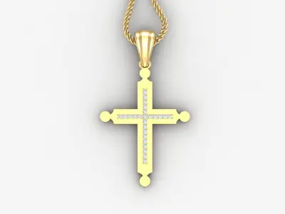 Cross Light Gold 4CP009 3DM STL 3D print model