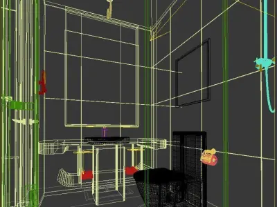 Bathroom  Low-poly 3D model