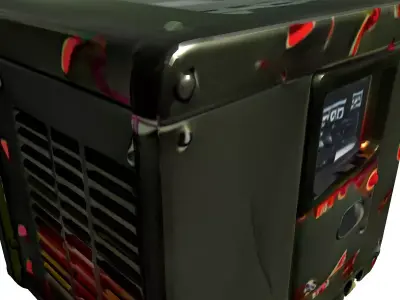 Worn Military Portable Power Generator Low-poly 3D model