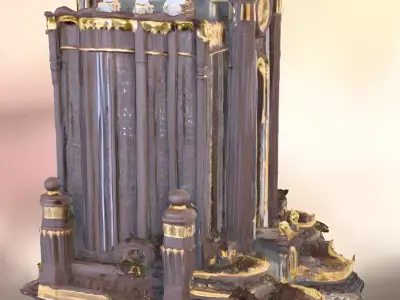 Imperial Palace Colonnade   Low-poly 3D model