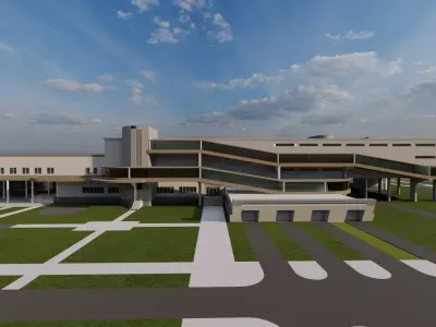Futuristic Skyscraper-Building office-Modern office 3D model get