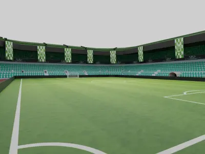 Wolfsburg Football Stadium Low-poly 3D model