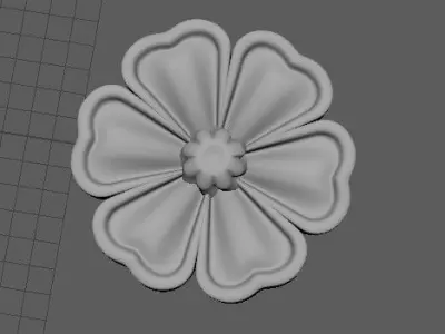 rosette flower 3D model 14