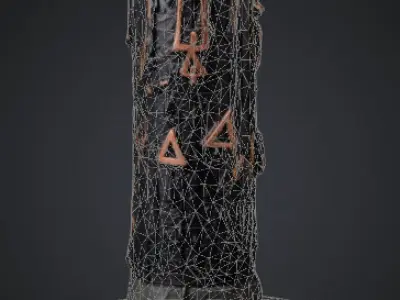 3 Arcane Candle Low-poly 3D model