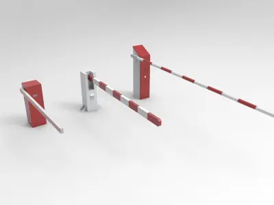 Parking Gate Low-poly 3D model