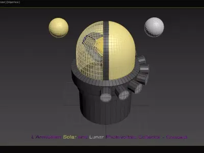 LArendsian Solar and Lunar Photovoltaic Collector - Concept 3D print model
