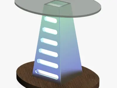 Lectern side table with metal base Free 3D model