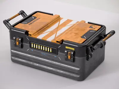 Sci-fi Crate PBR Low-poly 3D model