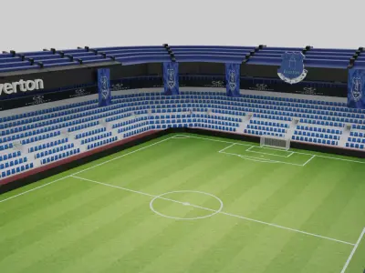 Everton Football Stadium Low-poly 3D model