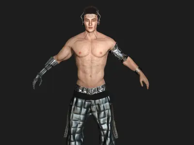 AAA 3D Cyborg Futuristic Male 02 -Game Ready Realistic Character Low-poly 3D model