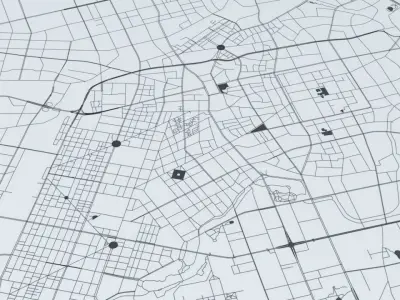 Shenyang Road Network and Streets 3D model