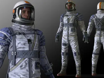 CS04 Space Suit LITE VERSION 3 Low-poly 3D model