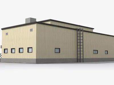 Factory x24 Low-poly 3D model
