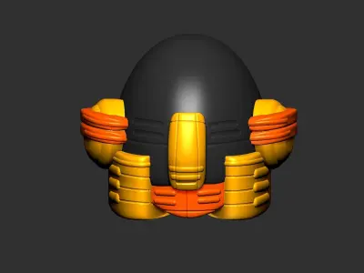 helmet high poly sculpt 3d printable ver 7 3D model 3D model 135