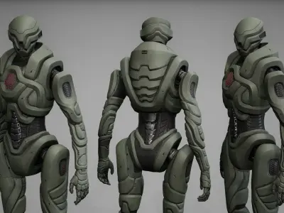 Robot 6 Low-poly 3D model