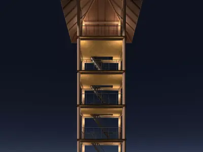 Tropical tower 26A04 3D model