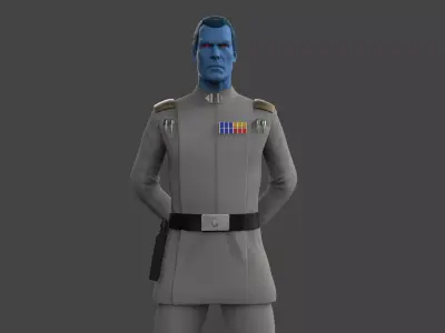 Grand Admiral Thrawn Figure 3D print model