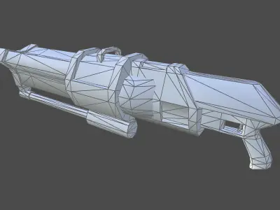 Sci-Fi Rocket Launcher Low-poly 3D model