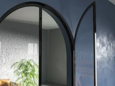 glass arch door 3D model