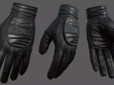 Gloves military combat soldier armor scifi low poly  Low-poly 3D model