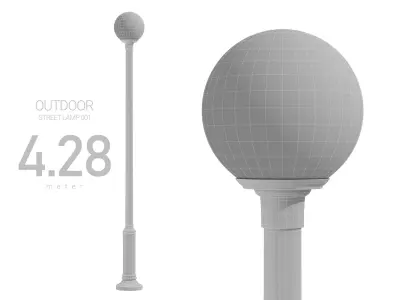 Outdoor Street Lamp 3D model