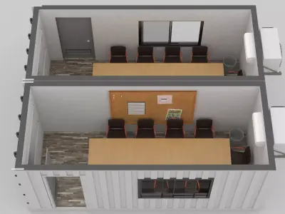Container Construction Site Cabin  3D model