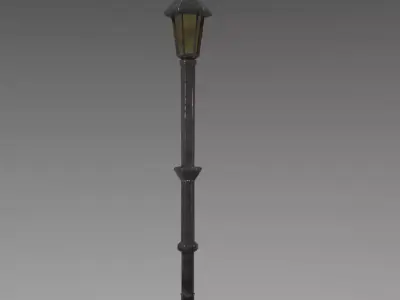Lamppost old street lamp 3D model