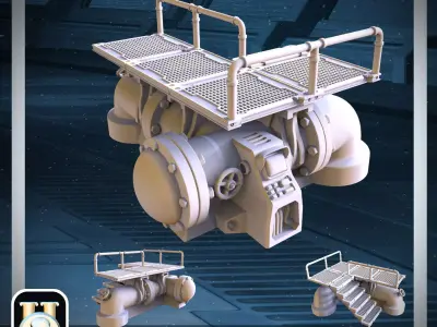 TUBES PLATFORM  - 3D PRINTABLE MODEL 3D print model