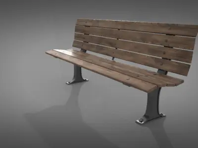 Bench park 3D model