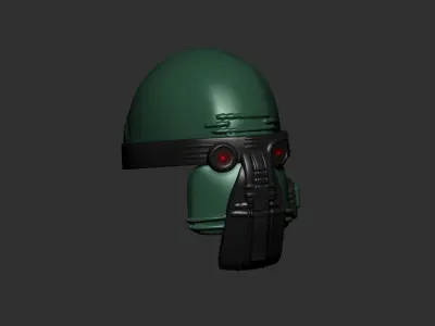 helmet high poly sculpt 3d printable  3D model 142