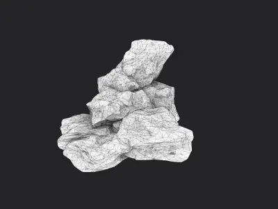 Rock 5-10 Low-poly 3D model