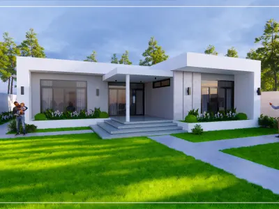 Modern Villa design 12mx14m 3D model