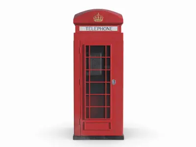 British Red Phone Box 3D model