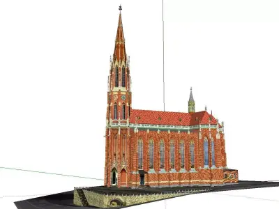 Architecture-Religion-God-Culture-Temple-037 church in poland 3D model