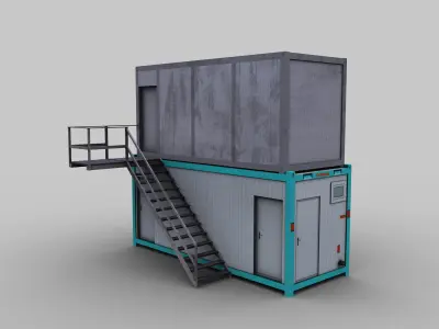 Office container pack1 Low-poly 3D model