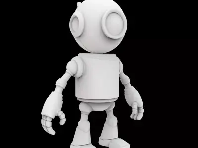 One Eyed Robot Figurine 3D Print Model 3D print model