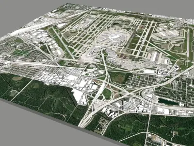 OHare International Airport Chicago USA 3D model