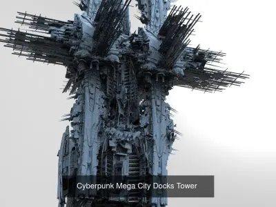 Sci fi Shipping Docks collection 1 3D Model Pack