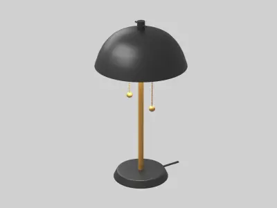Black Metal Lamp Free 3D model