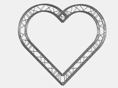Heart Shaped Aluminum Truss Arch 3D model