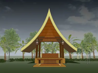 Tropical pavilion 3D model