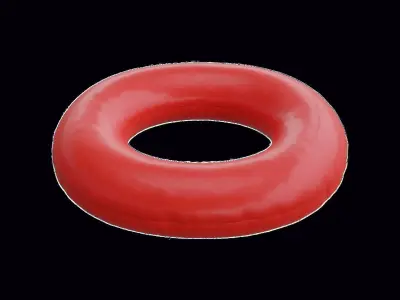 Inflatable Red Swim Ring 3D model