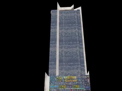 One Astor Plaza - NYC Low-poly 3D model