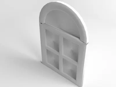 Window 6 arched 3D model