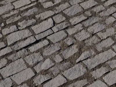 Old Worn Stone Pavement With Dirt Texture