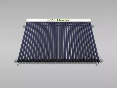 30 Tube Solar Water Heater Low-poly 3D model