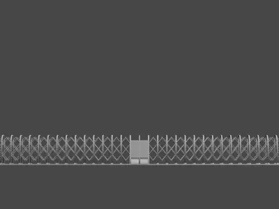 Realistic Animated Gate Low-poly 3D model