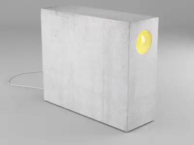 Concrete table light 2 3D model