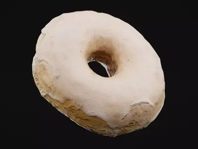 White Chocolate Donut Low-poly 3D model