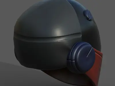 Helmet scifi PBR textures low poly futuristic  Low-poly 3D model